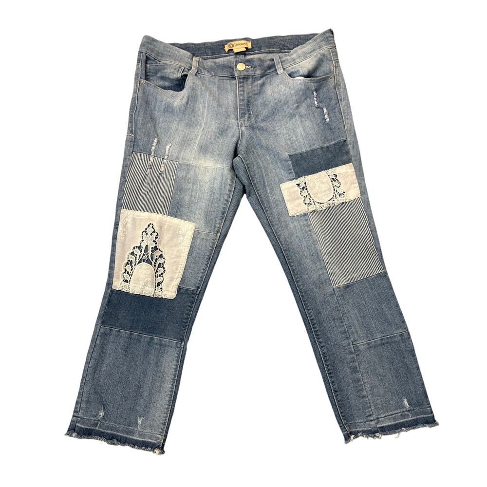 Democracy Ab Solution Cropped Patchwork Straight … - image 1